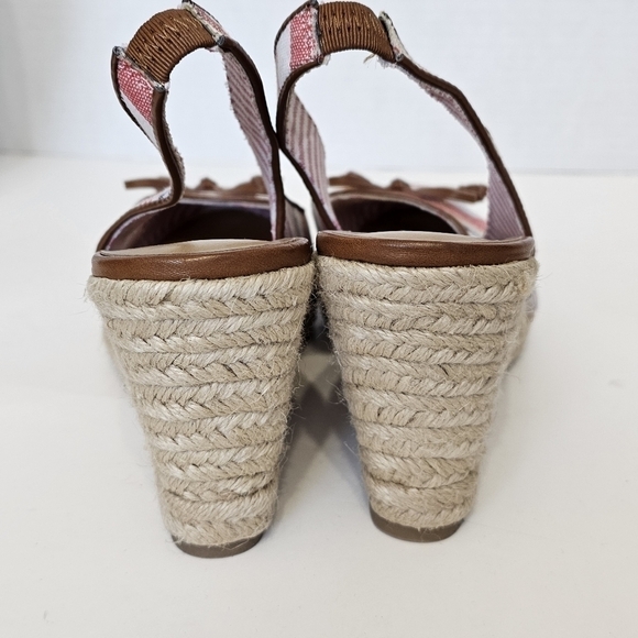 G.H. Bass & Co Kim Women MultiColor Wedge Slingback Espadrille Sandal Size 8 - Picture 4 of 8